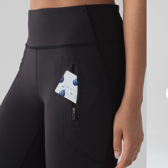 Lululemon High Rise Mesh Crop Black Leggings - Picture 15 of 16